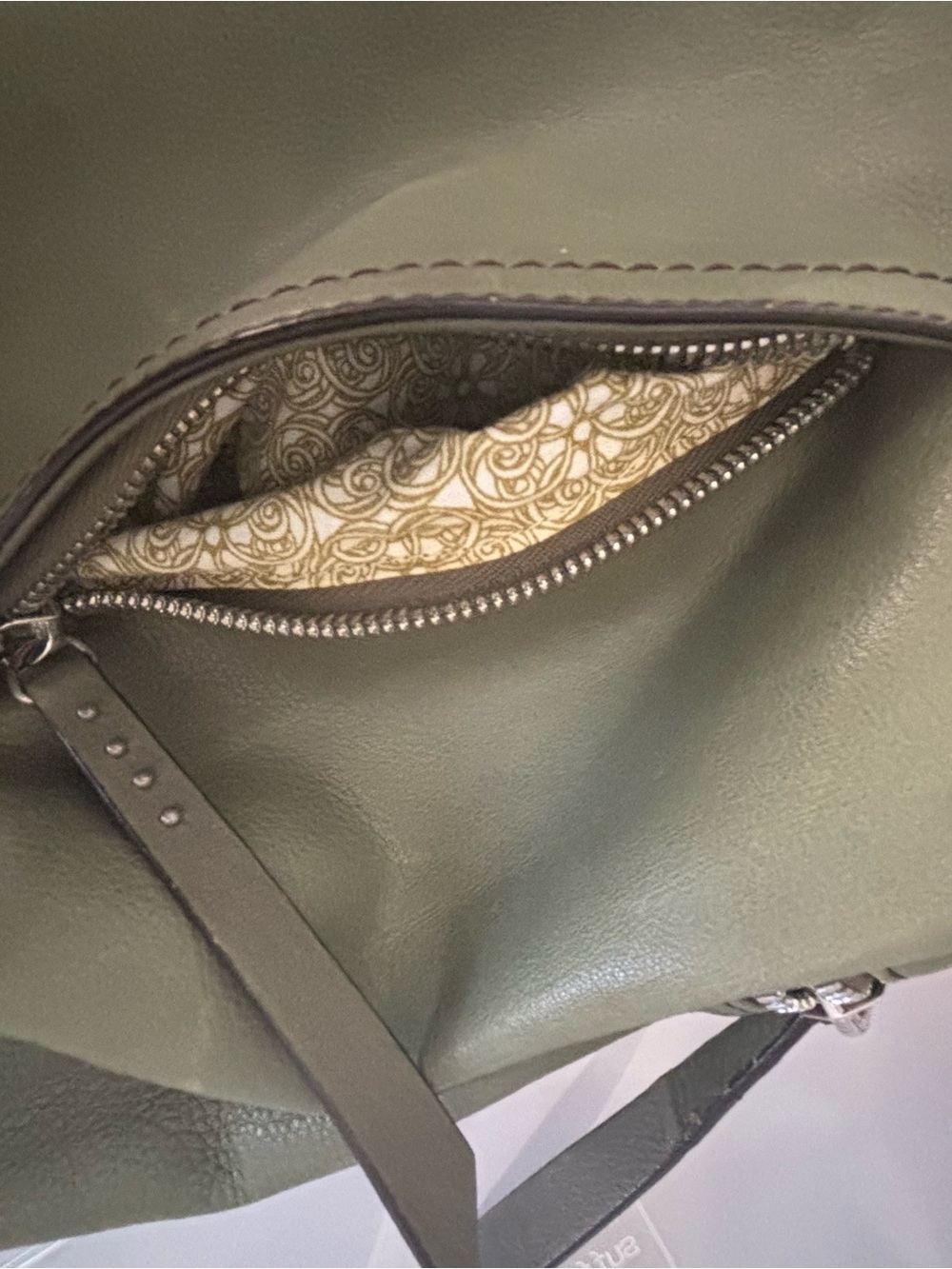 Green Leather Convertible Women’s Backpack - Picture 7 of 10